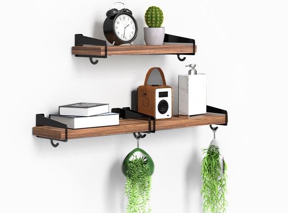 FLYMe／DOCK OFFICE SERIES SHELF（ウォールナット） Floating Shelves WSF1 | Flexispot