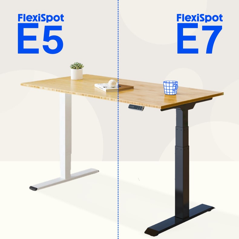Flexispot Standing Desks Review: A Comparison of Pro Standing Desk E5 vs.  Pro Plus Standing Desk E7