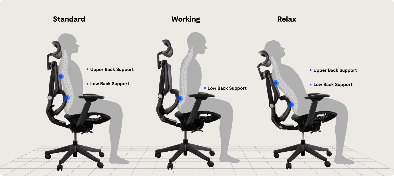 Ergonomic Office Chair  FlexiChair C7 for Improved Posture and