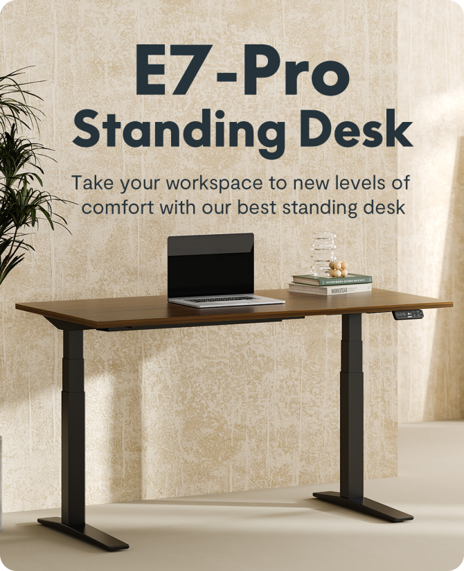 Premium Standing Desk E7 Pro, Height Adjustable Ergonomic Desk, Flexispot
