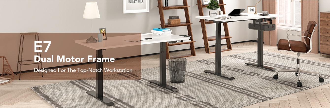 FLEXISPOT E7W フレームのみ Electric Height Adjustable Standing Desk: Dual Motor
