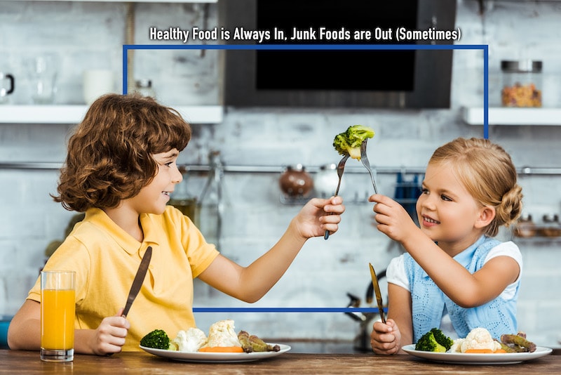 children eating healthy food