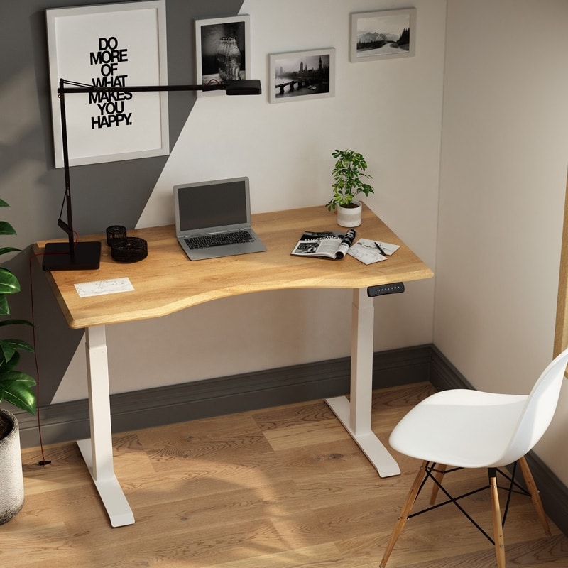 office corner with seiffen laminated standing desk