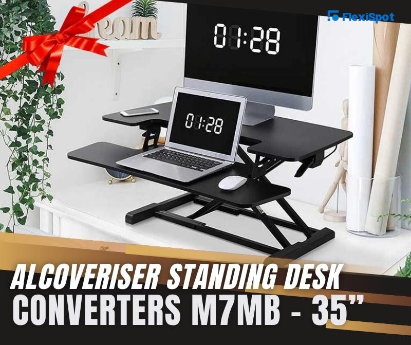 AlcoveRiser Standing Desk Converters M7MB – 35”