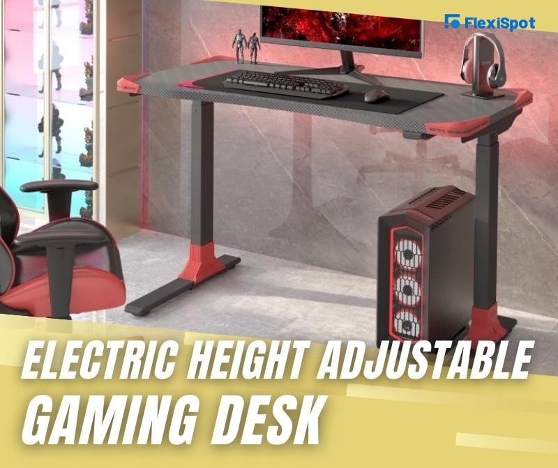 Electric Height Adjustable Gaming Desk - 48" W