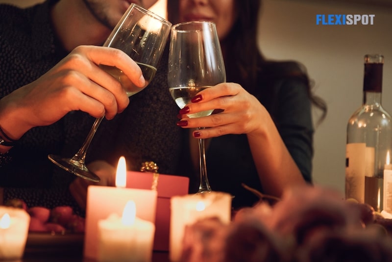 Host a romantic wine date. 