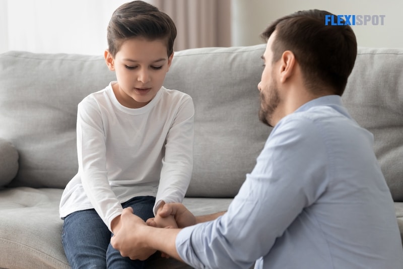 Talk to your kid and help them understand that what they did was wrong.