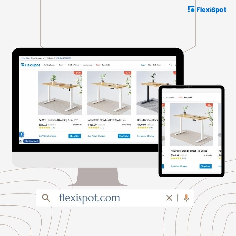 Shop from FlexiSpot’s official page