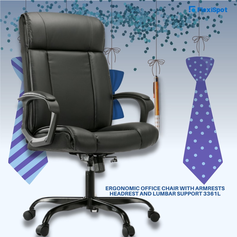 Ergonomic Office Chair with Armrests Headrest and Lumbar Support 3361L