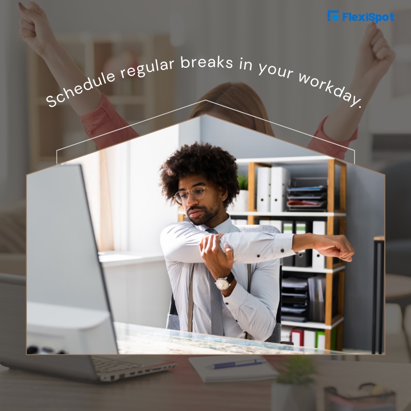 Schedule regular breaks in your workday.