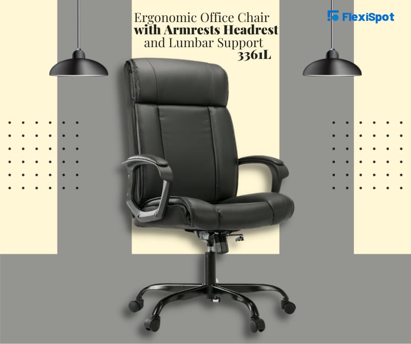 4. Ergonomic Office Chair with Armrests Headrest and Lumbar Support 3361L