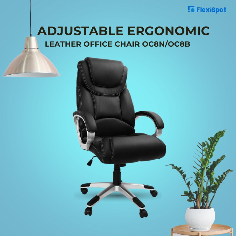 5. Adjustable Ergonomic Leather Office Chair OC8N/OC8B