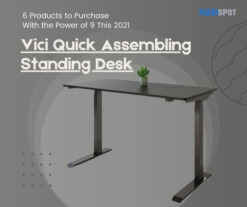 f. Vici Quick Assembling Standing Desk: 