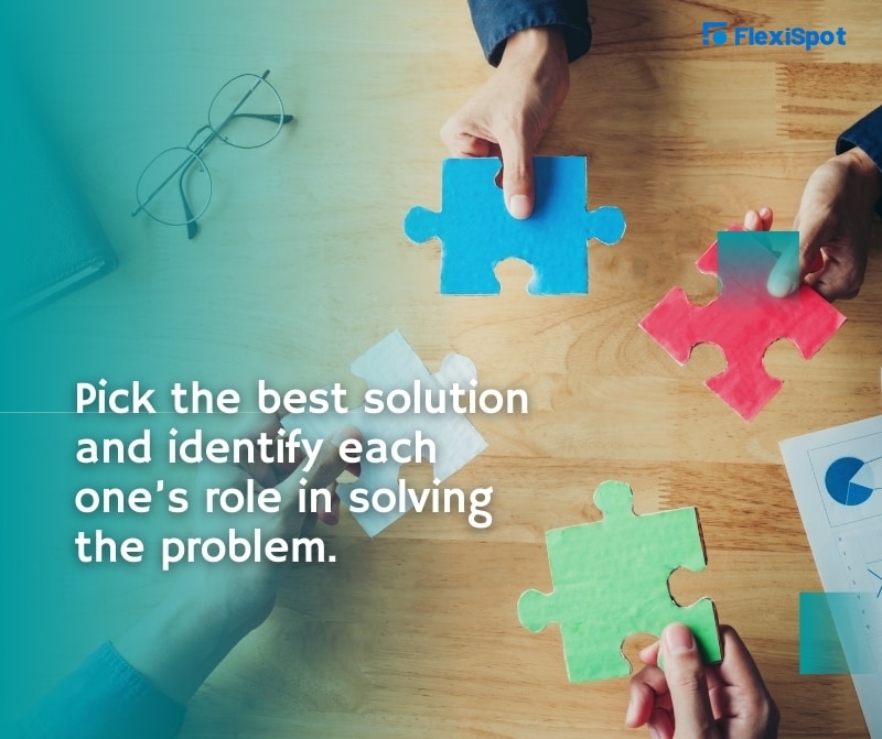 Pick the best solution and identify each one’s role in solving th