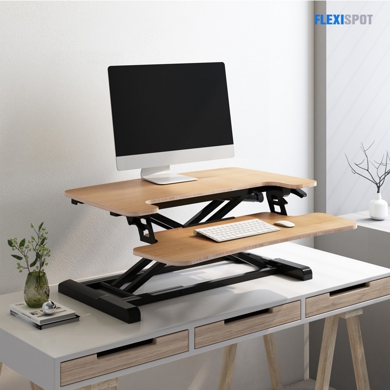 Skip to the beginning of the images gallery AlcoveRiser Bamboo Standing Desk Converters- 28"/35"