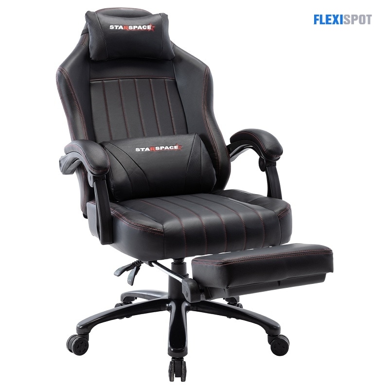 Big & Tall Massage Gaming Chair with Footrest