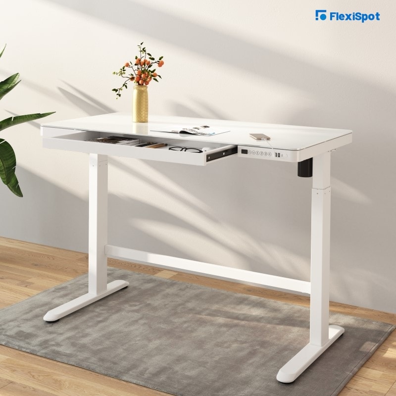 Comhar All-in-One Standing Desk Glass Top - 48" W