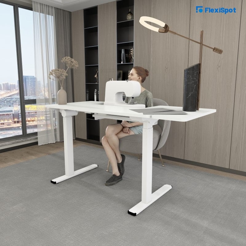 height-adjustable sewing table