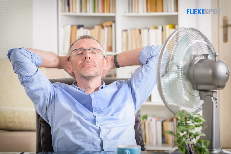 fix that heat issue and save some money is by getting a fan for your desk