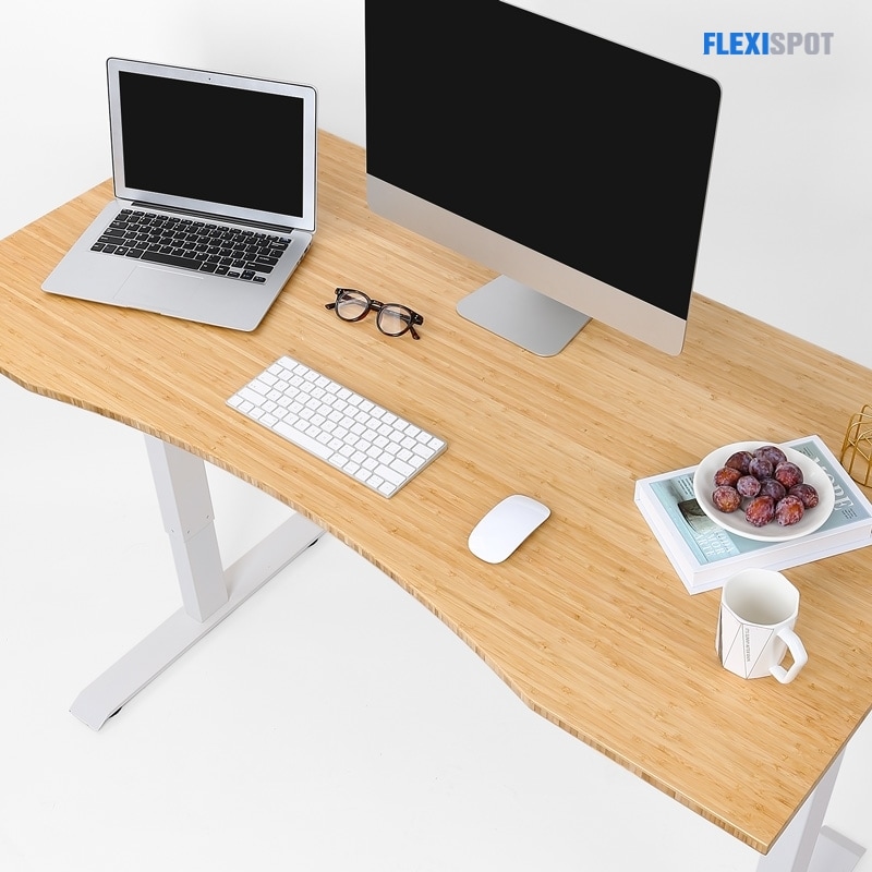 Kana Bamboo Curved Office Standing Desk