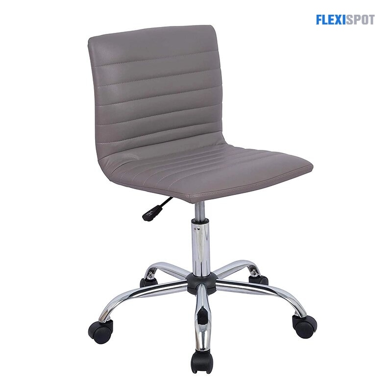 Ribbed Low Back Armless Swivel Desk Chair 1391L11