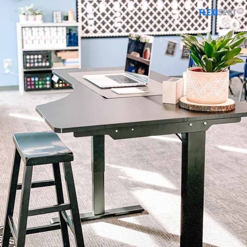 Seiffen Laminated Spliced L-shaped Standing Desk