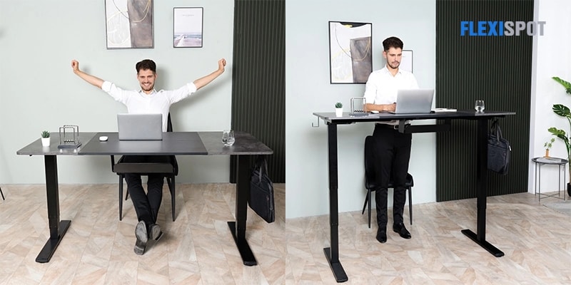 Seiffen Laminated Spliced L-shaped Standing Desk