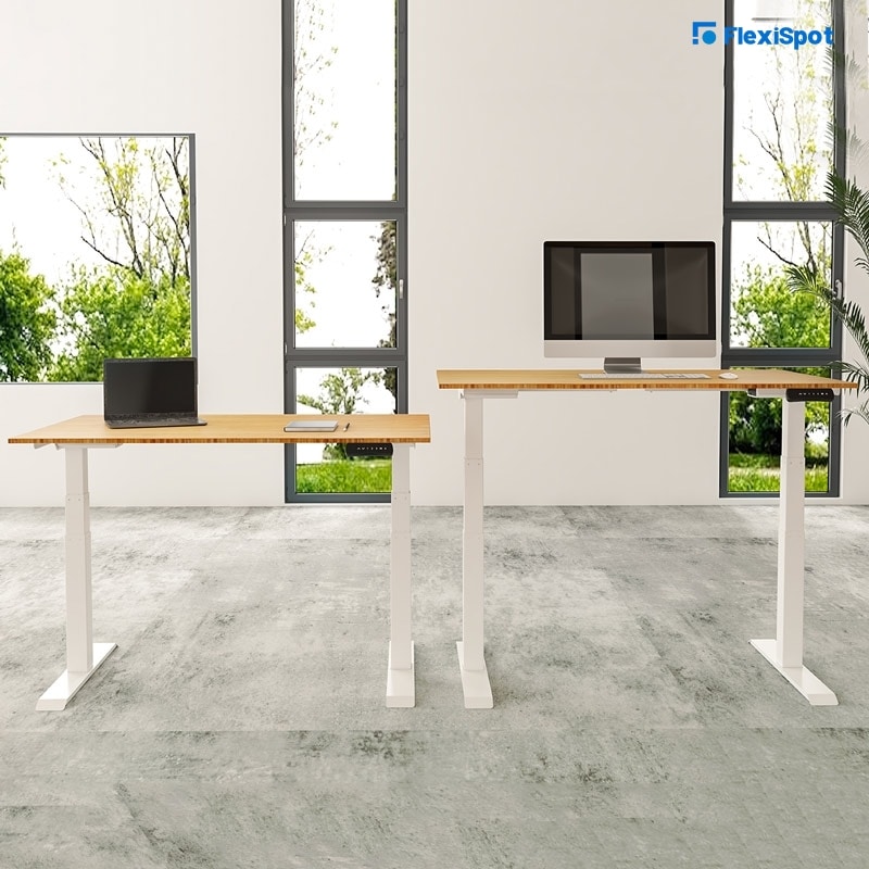 minimalist standing desk setup