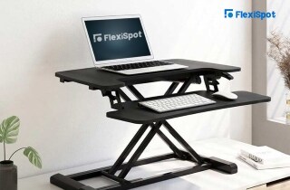 Flexispot M5M 32 inch Compact Standing Desk Converter - Standing