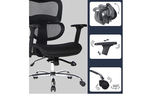 FlexiSpot C7 Ergonomic Chair with Mesh Cushion: Breathable Comfort for All-Day Use