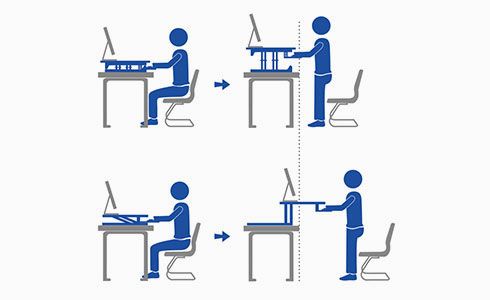 sit-stand desk workstations