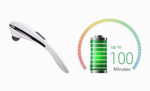 Back Massager Massager Handheld for Back Neck Shoulder Feet Calf Leg Body - 6 Interchangeable Nodes, 6 Speeds & 6 Modes, Portable Cordless Electric Deep Tissue Massager Pain Relief Car Home Office Use