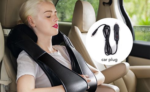 With power adapter and car charging cable in the package, you can have a deep massage therapy after a busy job at home, or after a long driving in the car, enjoy a private massage anytime and anywhere.